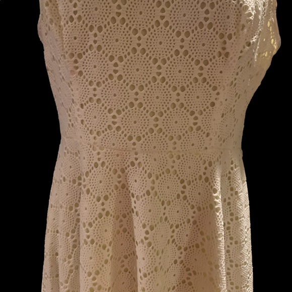Black Label by EvanPicone White Lime Yellow Lace Dress - Picture 7 of 10
